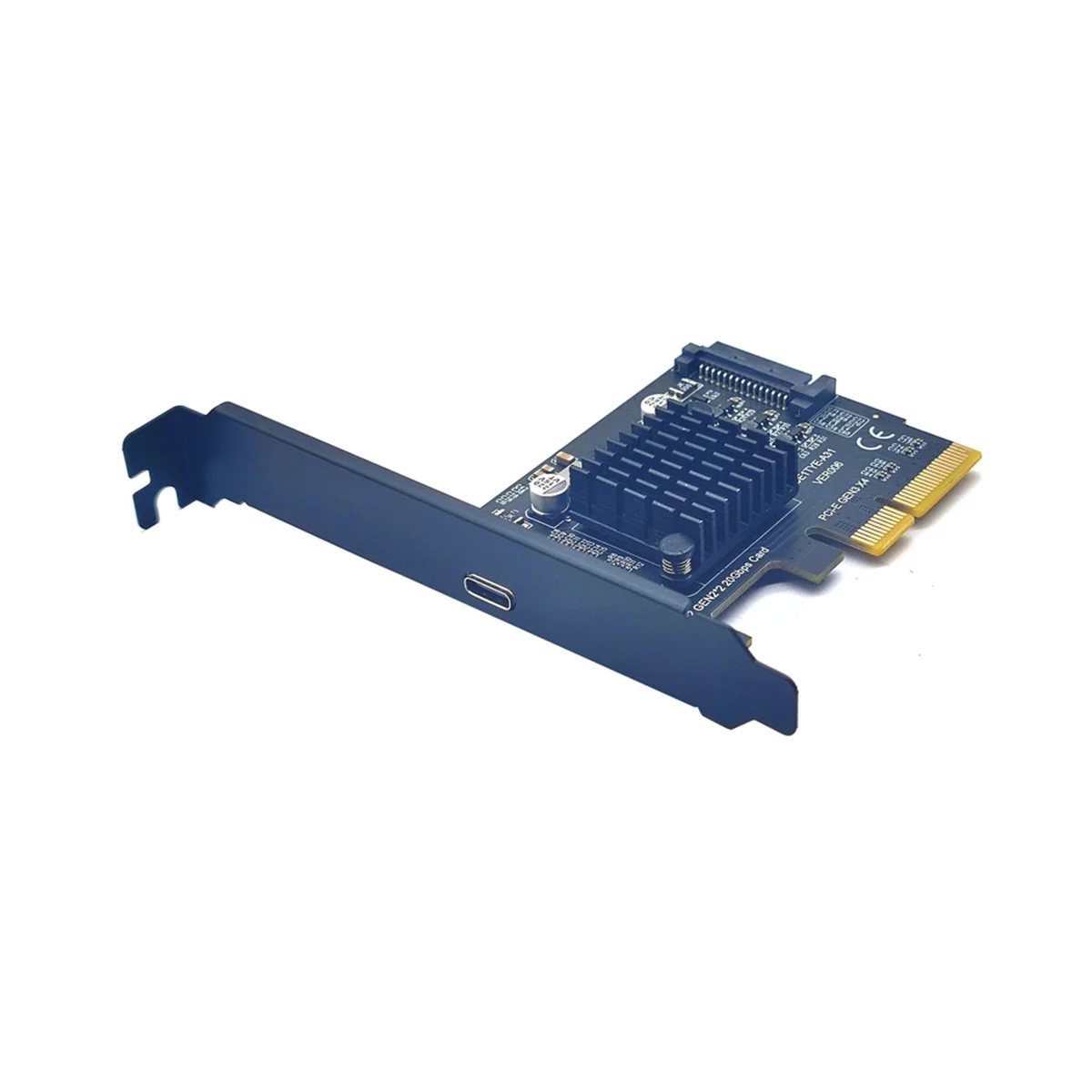 

Плата расширения USB 3,2 PCI PCI-E 4X к USB3.2 Gen2 X2 Type-C 20 Гбит/с, чип Asmedia ASM3242 с питанием SATA