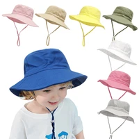 new baby bucket hat summer cotton kids hats for girls boys beach sun hat children fisherman cap baby accessories 6m 8y 18 colors