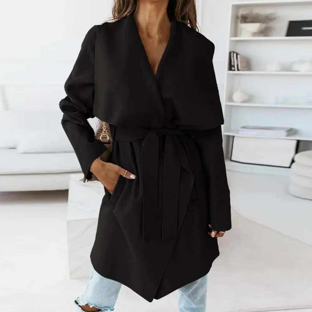 

Winter Coat Trendy Long Sleeves Turn-down Collar Pure Color Women Winter Coat for Shopping Women Winter Coat Winter Overcoat