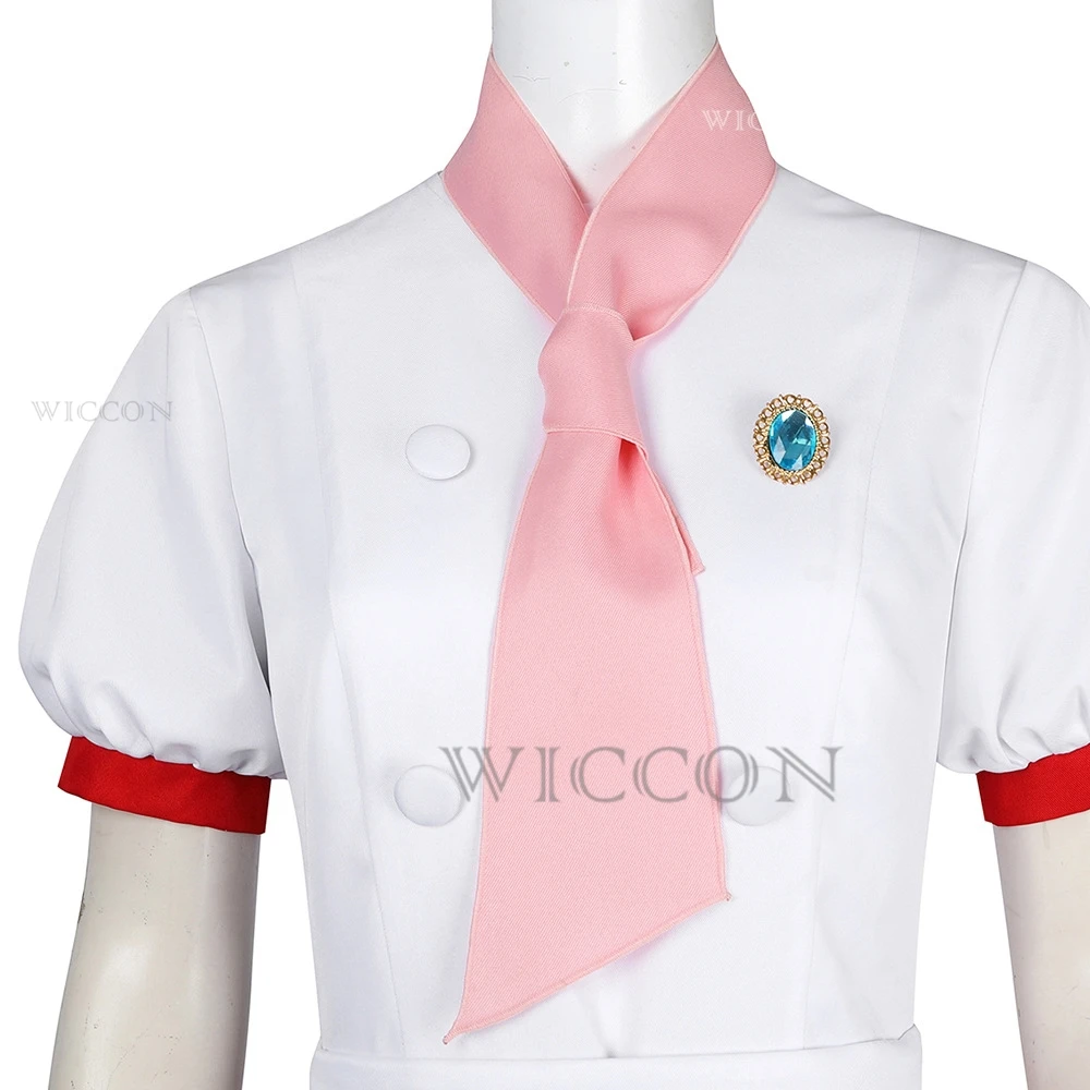 Игра Принцесса Персик Showtime Косплей Костюм Кондитерский Шеф Платье Принцессы