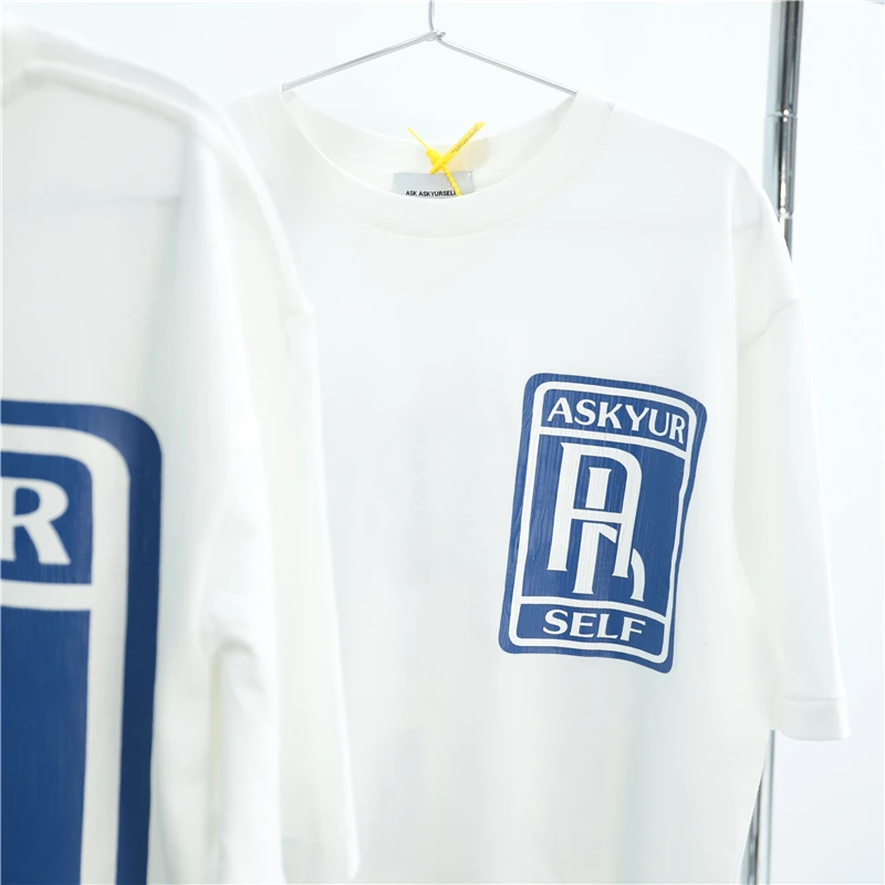 Футболка Askyurself с коротким рукавом для мужчин и женщин Топ оверсайз надписью R
