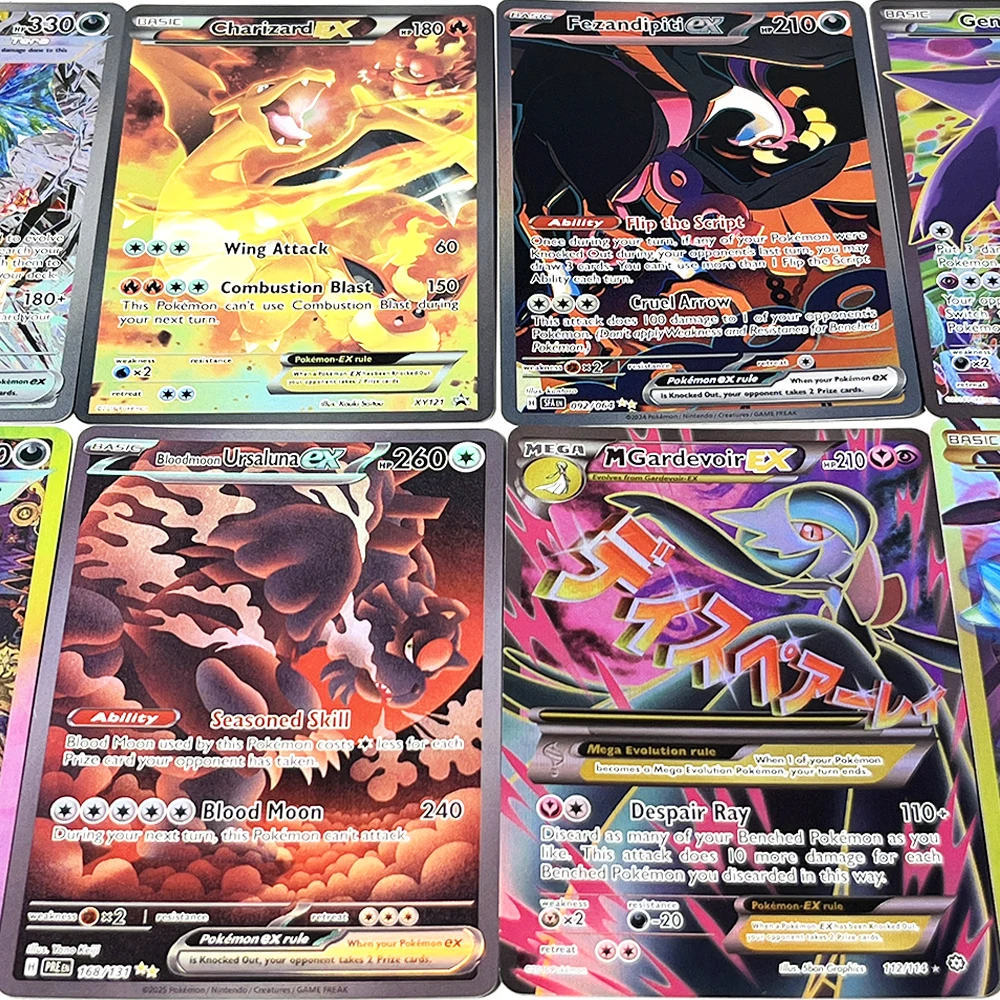 Фото Карты PKM EX Game Proxy: Голографические карты PTCG Altaria/Umbreon/Gengar/Fezandipiti/Dialga/Charizard/Celebi/Bloodmoon Ursaluna/EX №3