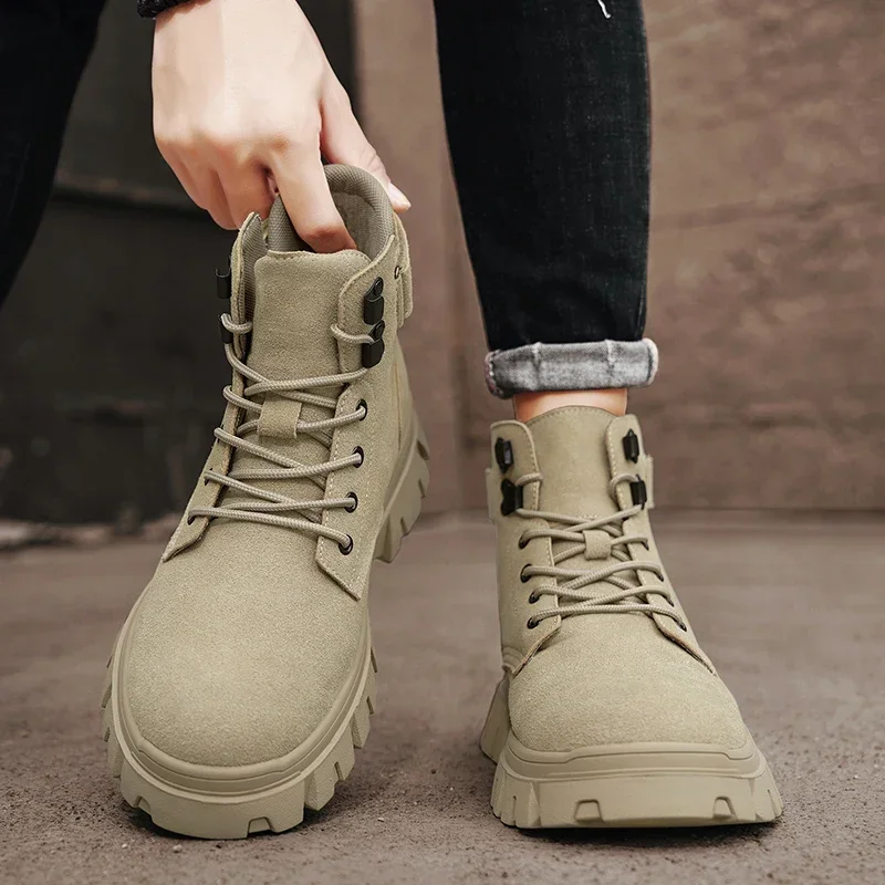 Мужские ботинки новинка 2024 зимние тапочки теплая мужская обувь