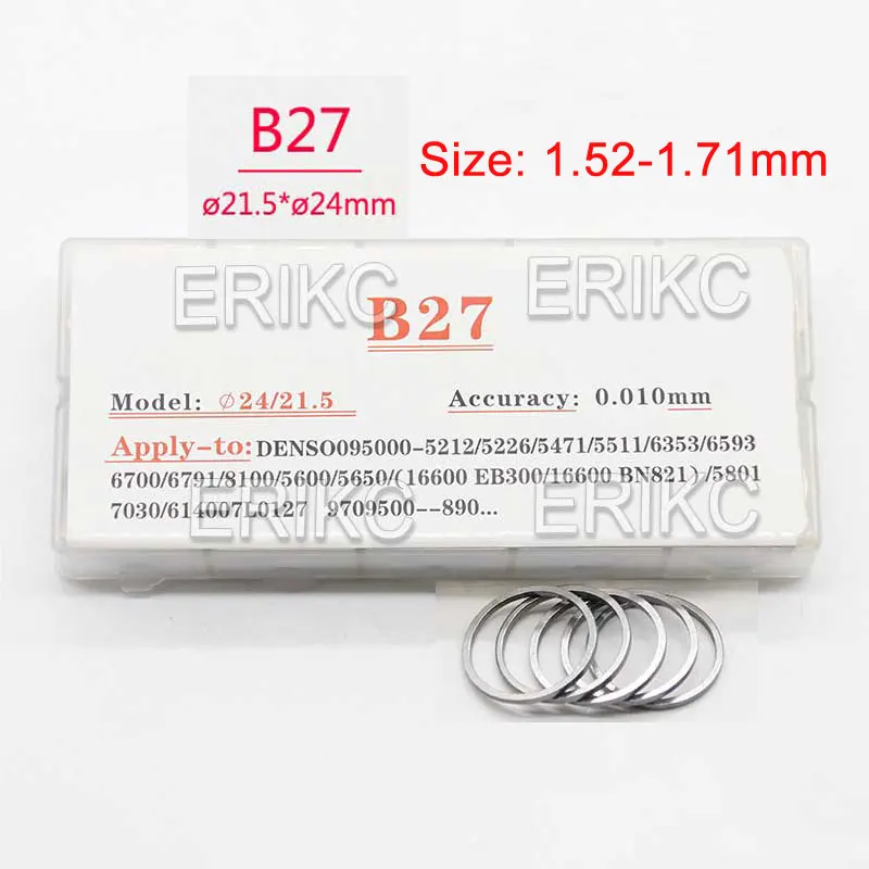 

B27 1.52-1.71mm Diesel Injector Repair Shims Washer B27 Diesel Nozzle Adjusting Gasket for Denso Sprayer Injection