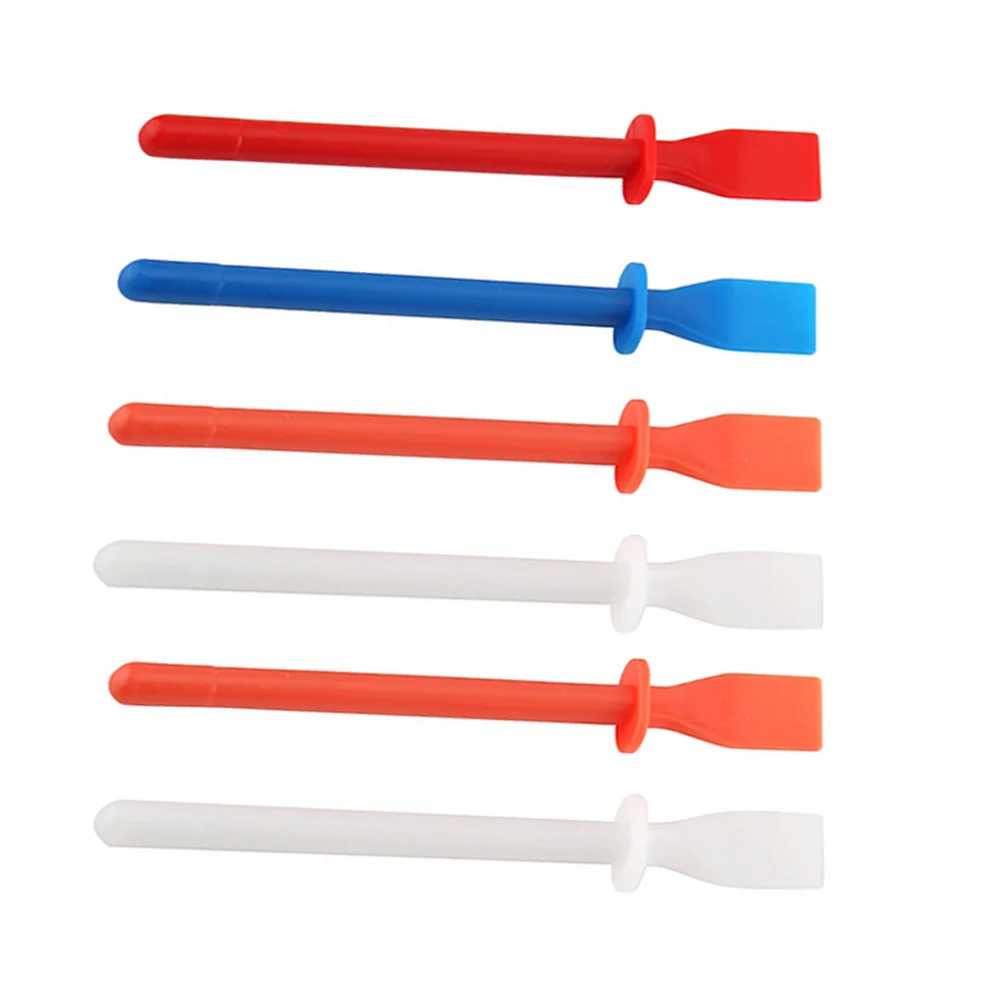 

6 Pcs Flex Tools Smear Glue Spreader Reusable Silicone Brush Sticks Applicator Coated Sheet