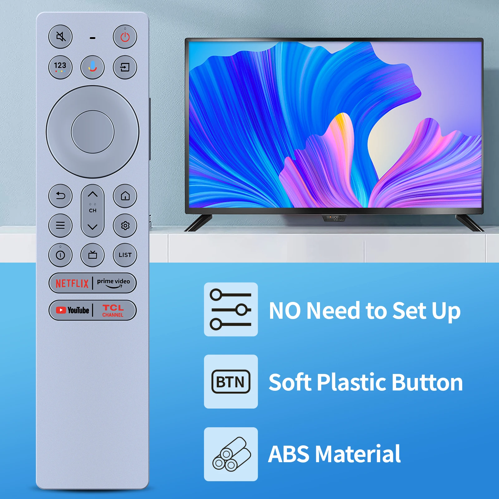 Пульт дистанционного управления RC933 FUB1 для TCL Q10B 845X2 Smart TV с голосовым управлением