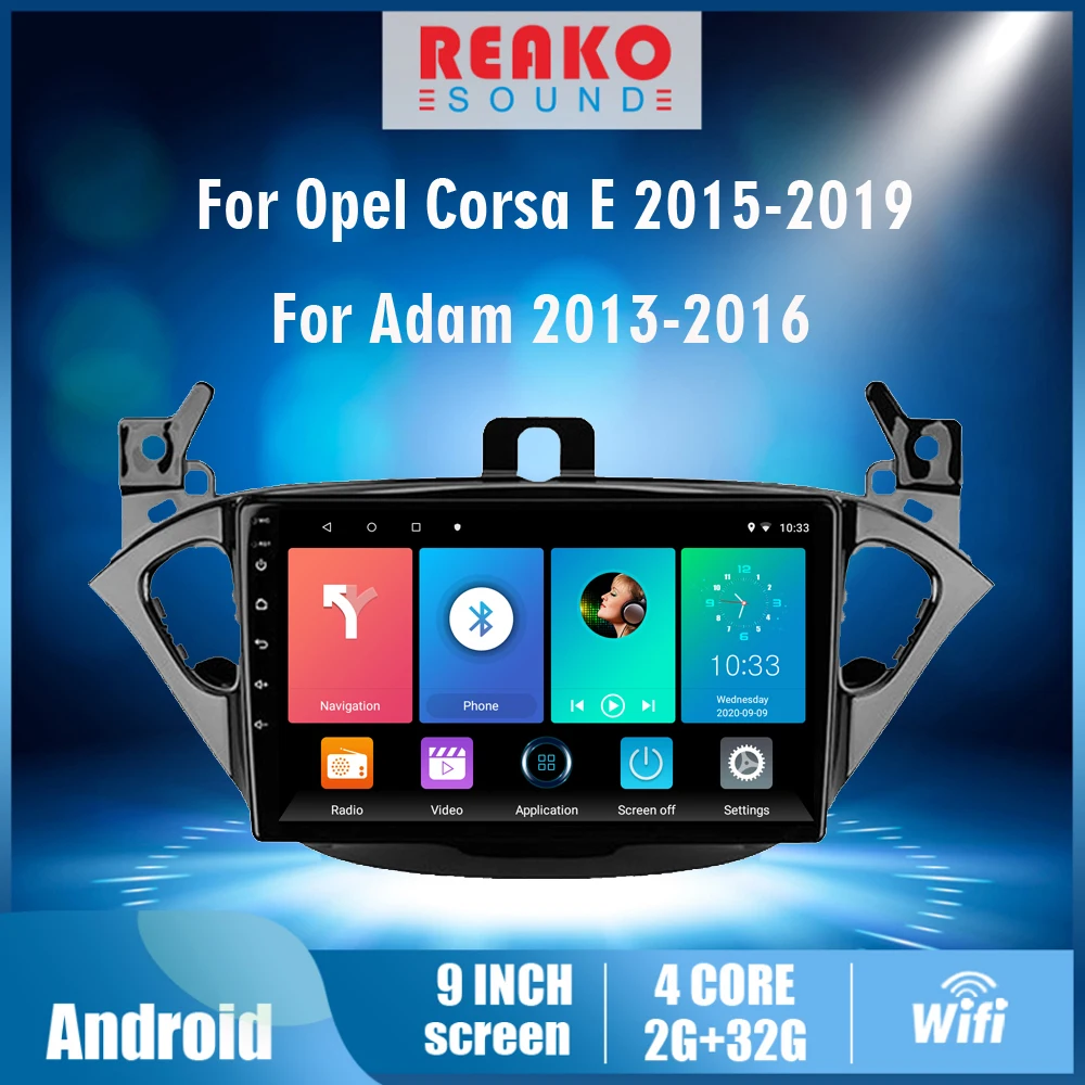 

4G Carplay Autoradio For Opel Corsa E 2015-2019 Adam 2013-2016 2 Din Car Radio Android 9 Inch GPS Navigation Multimedia Player