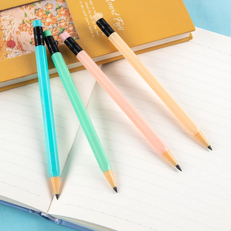 

1 Piece Lytwtw's Stationery Eternal Pencil Without Ink Unlimited Writing Environmentally Friendly Pencil with Free Eraser