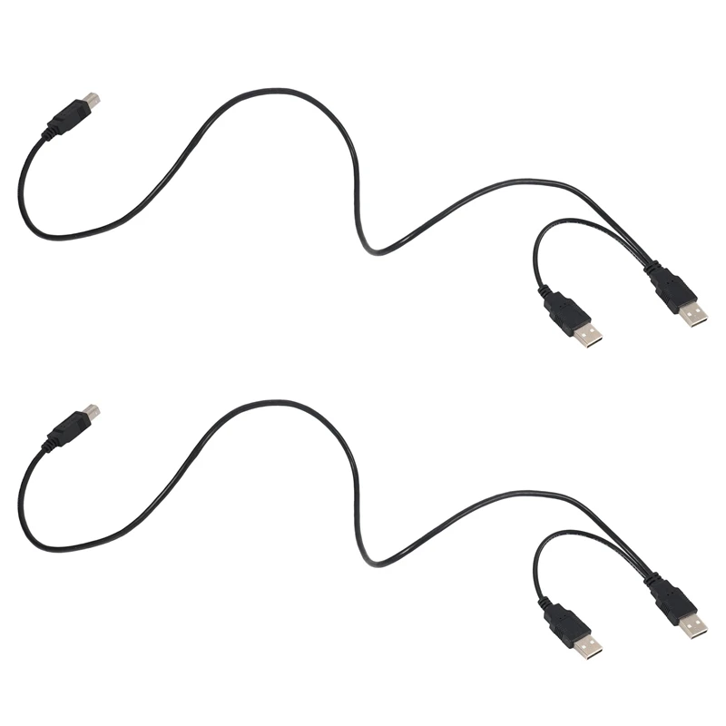 

2X двойной USB 2,0 штекер-стандарт B штекер Y-образный кабель 80 см для принтера, сканера и внешнего жесткого диска