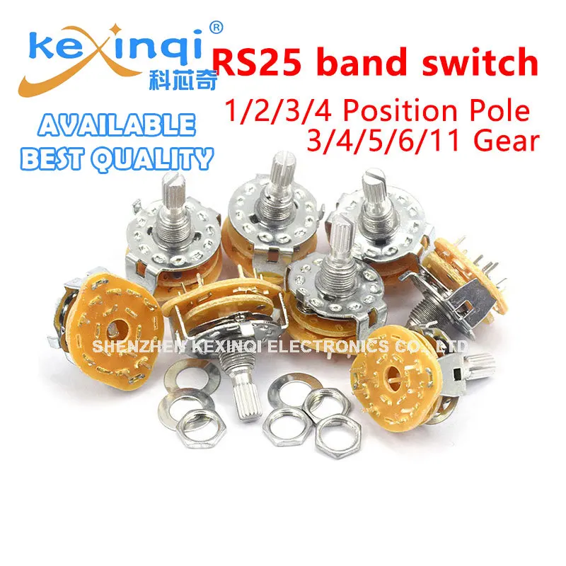 Переключатель переключения передач RS25, полоса переключения передач, Вращающаяся ручка, 1 2 3 4 позиции, 3 шестерни, 4 полюса, 5 полюсов, 6 полюсов, 11 полюсов, 2 шт. Переключатель переключения передач RS25, полоса переключения передач, Вращающаяся ручка, 1 2 3 4 позиции, 3 шестерни, 4 полюса, 5 полюсов, 6 полюсов, 11 полюсов, 2 шт.