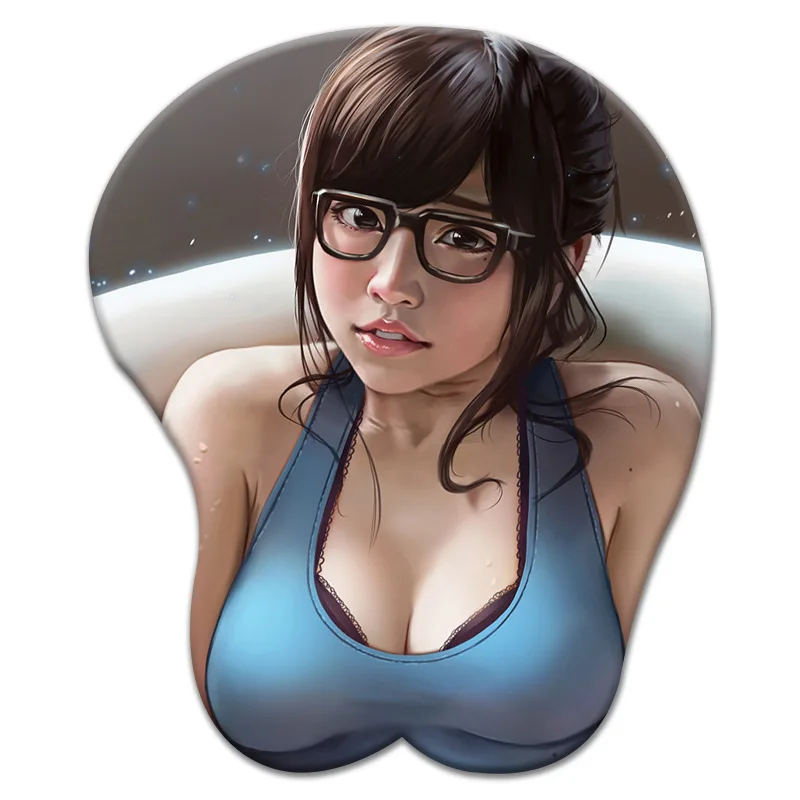 

Sexy Beauty 3D Mouse Pad Personality Silicone Chest Cute Hand Rest Creative Two-dimensional Soft Wrist Pad