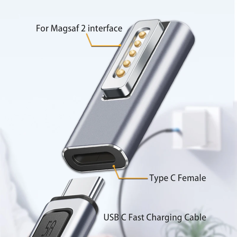Адаптер для зарядки MacBook Air/Pro Магнитный адаптер USB C/DC5521 Magsafe * 2 Magsafe1 соединитель PD
