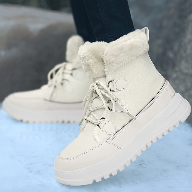 

2022 New Snow Women Boots Fur Ladies Shoes Platform Women's Boots Keep Warm Women Shoes Fashion Plush Botas Mujer Winter Boots