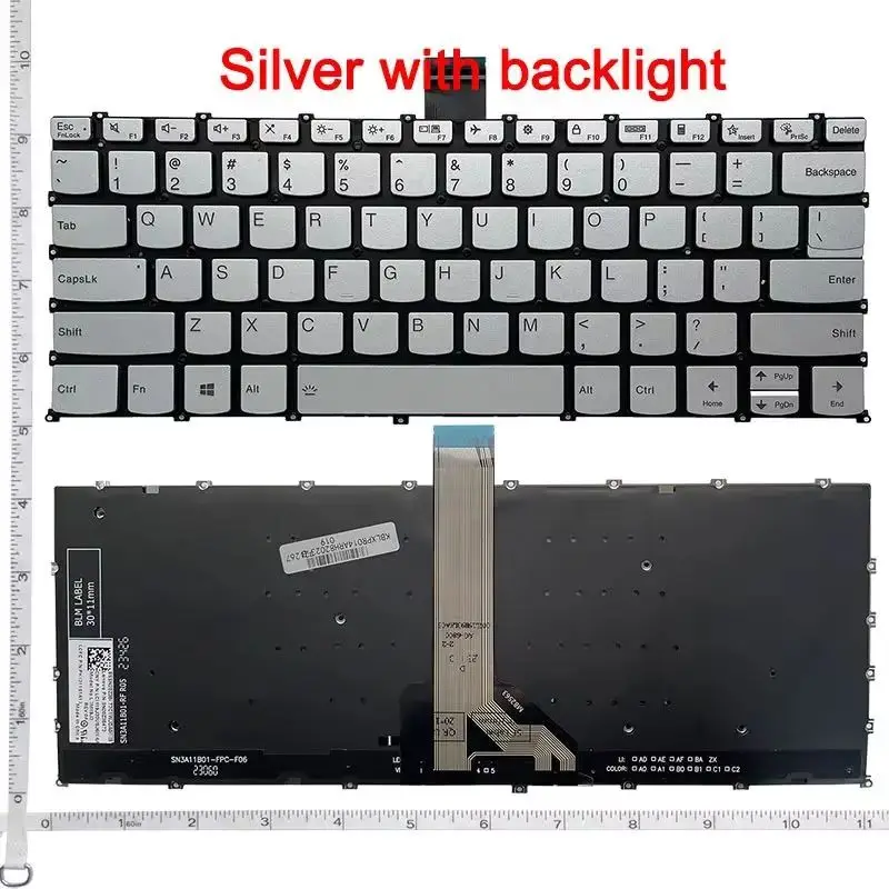 Американская английская клавиатура для ноутбука Lenovo Xiaoxin Air14 IAP8 IRP8 IAH8 Pro14 IRH8 2023 LRL8