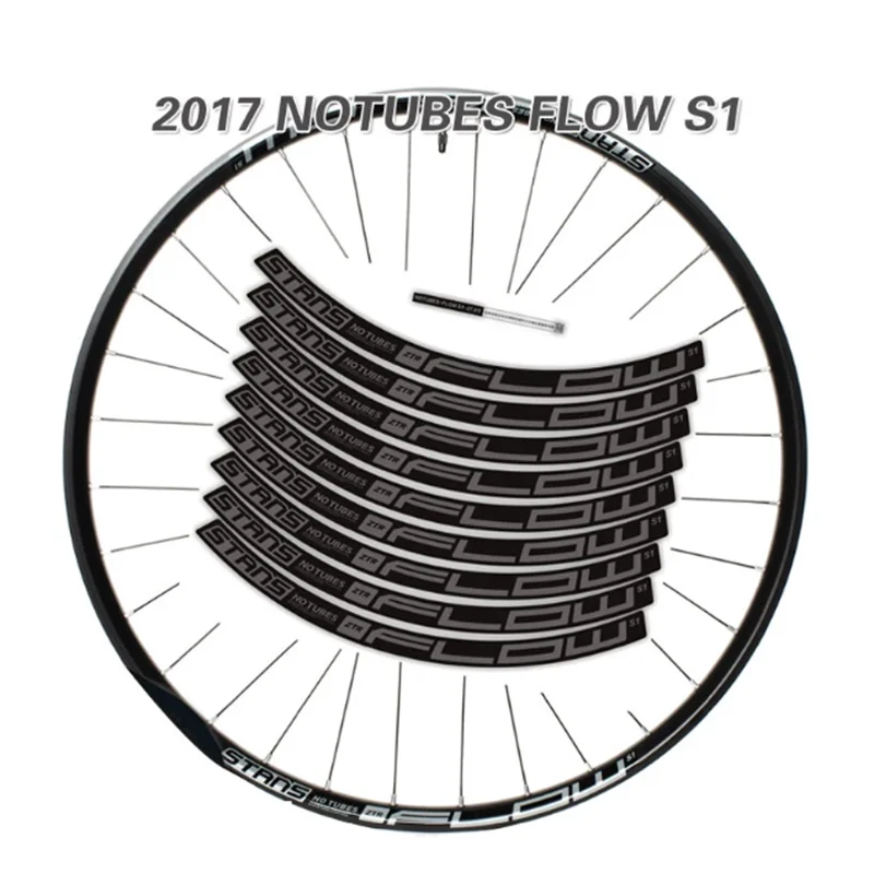 

MTB Road Bike Two Wheels Sticker for Notubes Flow S1 Vinyl Waterproof Sunscreen Antifade Bicycle Racing Dirt Decal Free Shipping