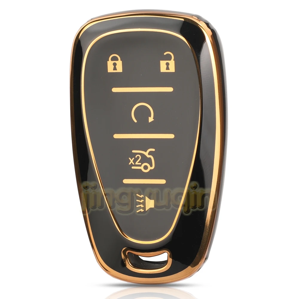 

Мягкий чехол Jingyuqin из ТПУ для Chevrolet Chevy, Malibu, Camaro, Cruze, подача искр, Equinox Sonic, вольт, болт, 5 кнопок, автомобильные ключи