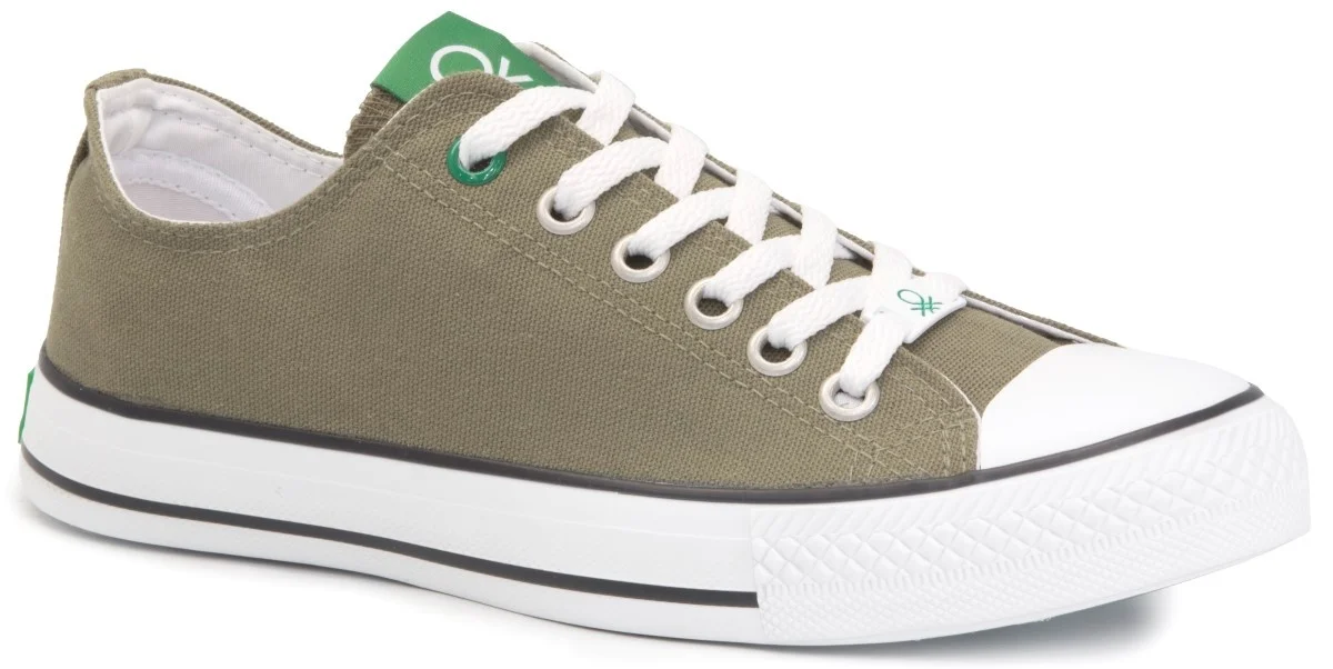 United Colors Of Benetton 30177 Green 2021 Summer Season Male Shoes Linen Colorful Sneakers Tied Casual Hiking Breathable Street