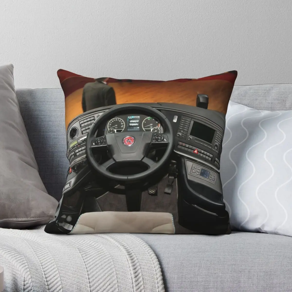 

Setra Top Class 500 Square Pillowcase Polyester Linen Velvet Pattern Zip Decorative Throw Pillow Case Car Cushion Cover