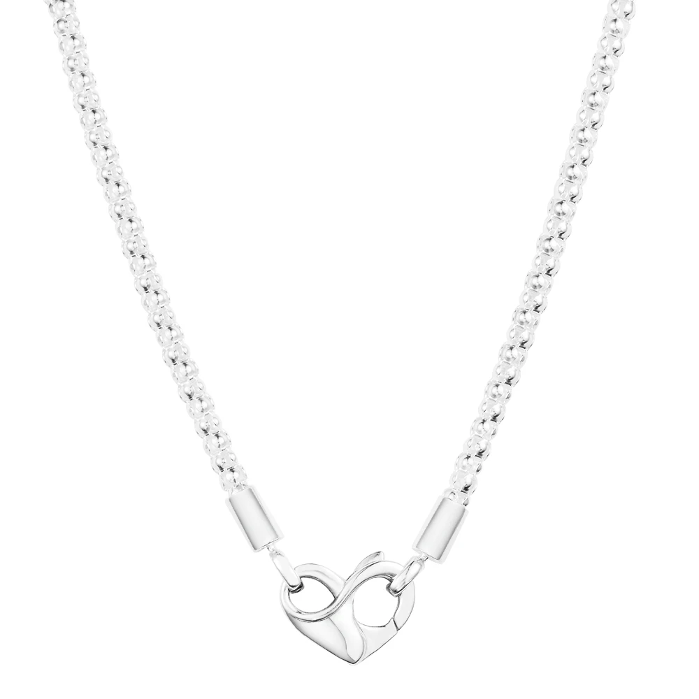 

QANDOCCI 2023 Valentine Day Moments Studded Chain Necklace for Women 925 Silver European Jewellery