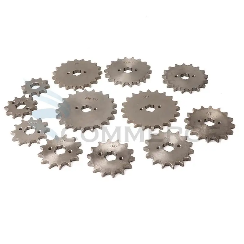 530 # Передняя звездочка двигателя 20 мм для велосипеда Dirt Bike Звездочка 10 11 12 13 14 15 16 17