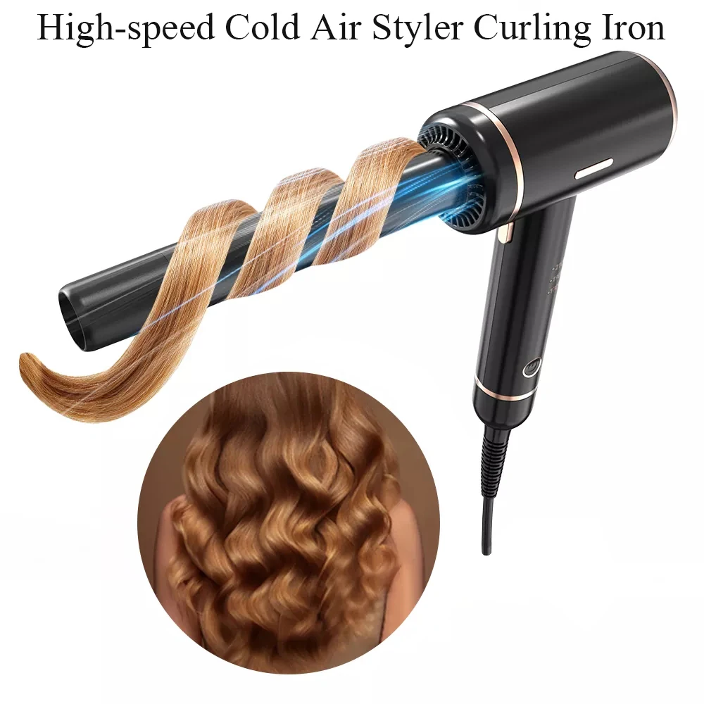 Hair Curler Cool Air Styler High Speed Cooling Magic Curling Iron With Fast PTC Heating 360 Swivel Power Cord New Design Salon