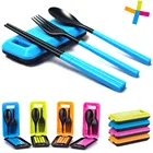 Новые складные столовые приборы для путешествий Набор столовых приборов вилка палочки для еды набор для детей бенто ланч бокс аксессуары HR