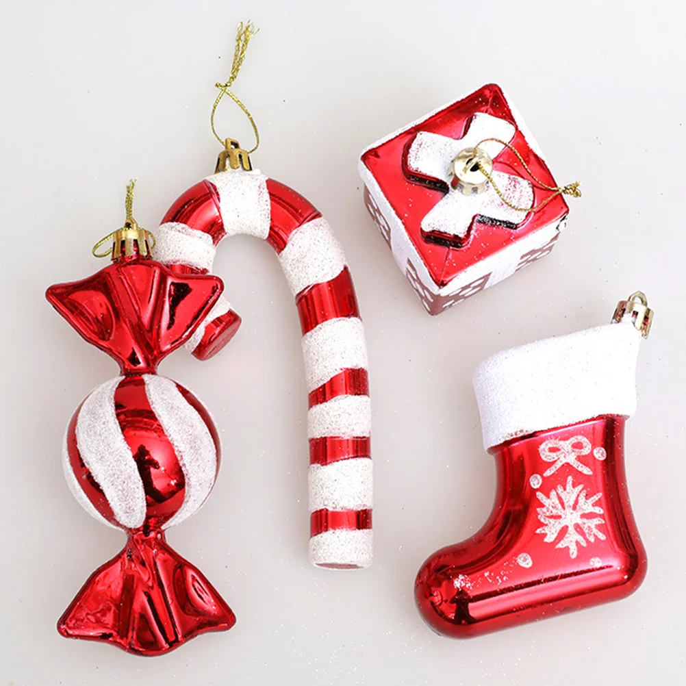 

4 шт., декоративные подвесные украшения для ёлки