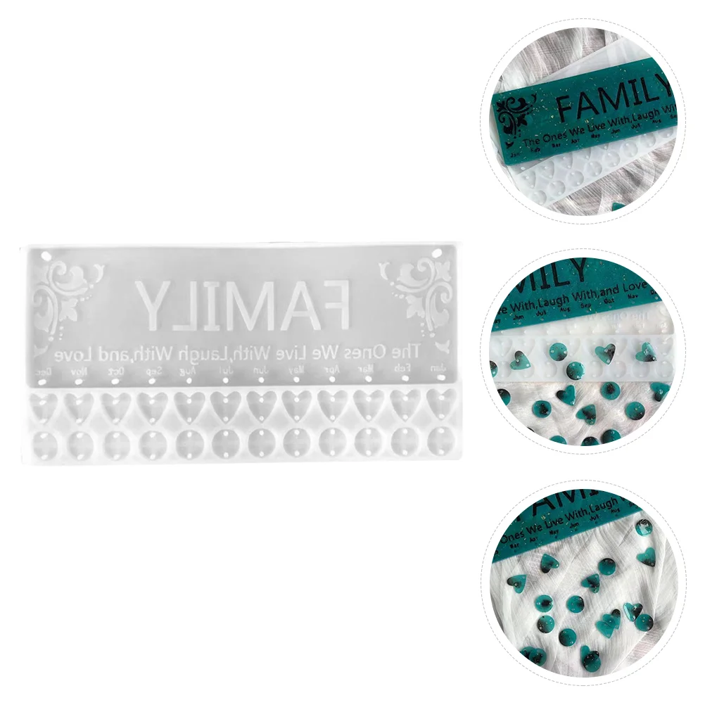 

Family Sign Resin Molds Manual Silicone DIY Tools Epoxy Wall Plaque Calendar Hanging Ornament Tags