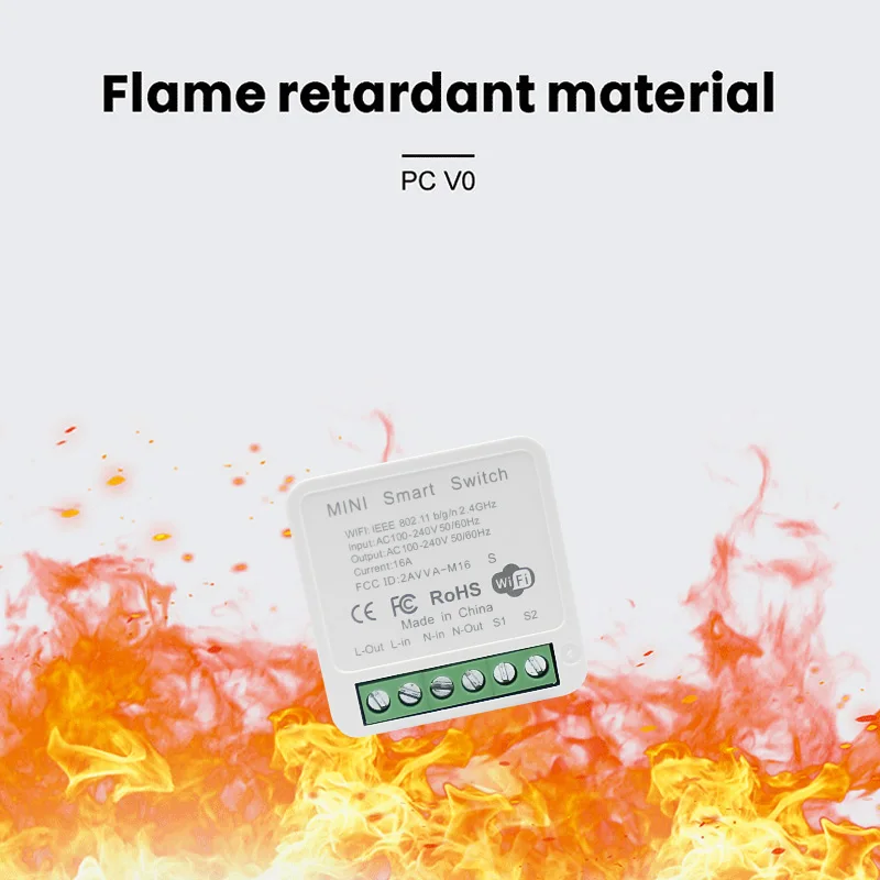 

Смарт-выключатель Tuya с поддержкой Wi-Fi, 16 А