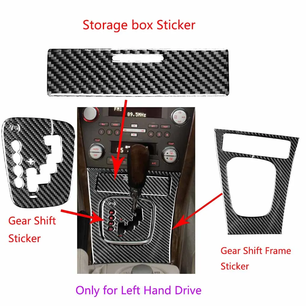 

Carbon Fiber Center Gear Shift Storage box Trim Sticker For Subaru Legacy 05-09