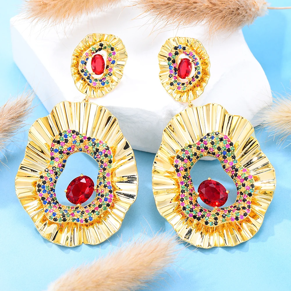 

Kellybola New DIY Vintage Earrings For Women Bridal Wedding Girl Daily Surper Jewelry High Quality Scalloped Ginkgo Biloba
