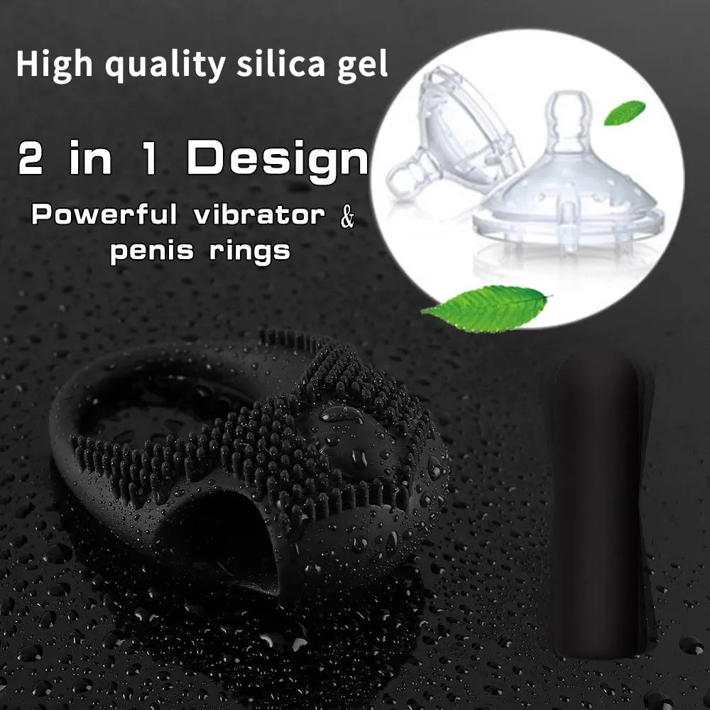 Мужское кольцо для пениса черное клитора вибратор вибриров Насадка На Пенис