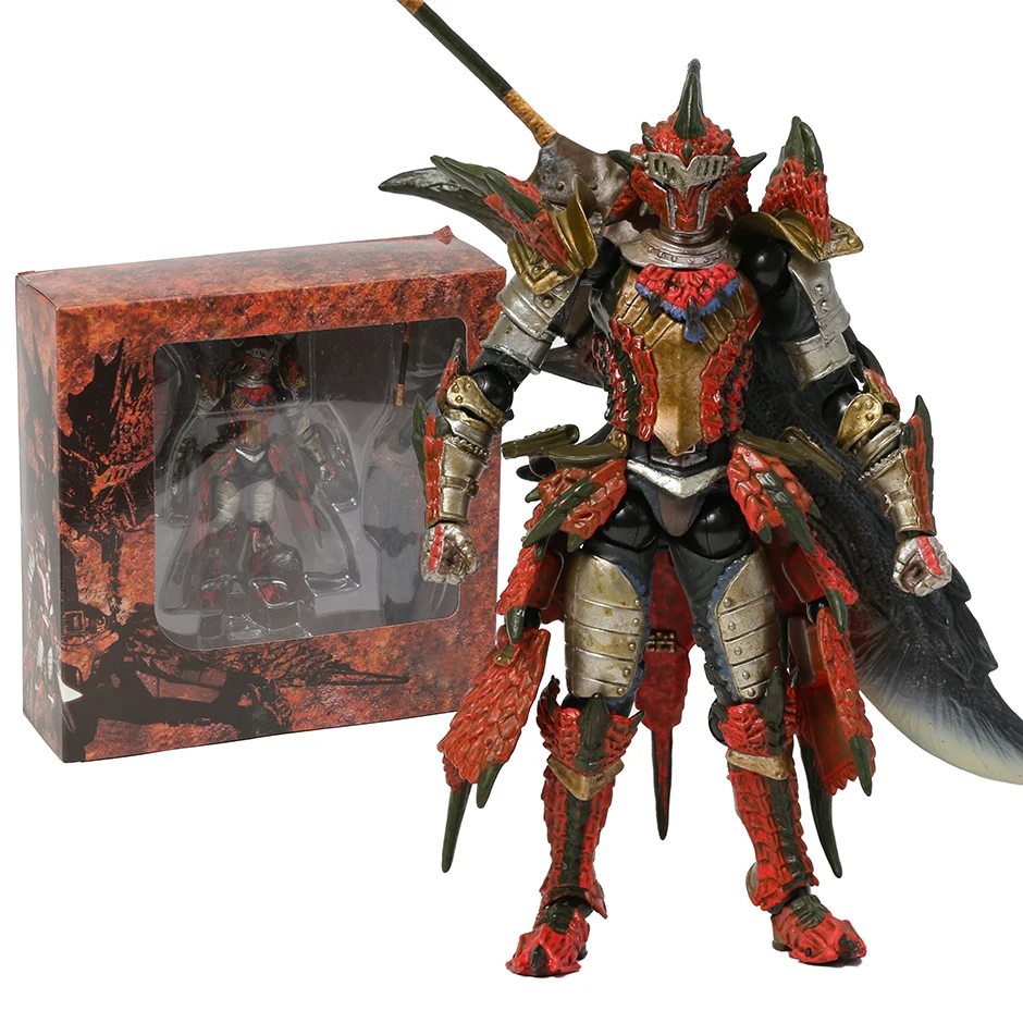 

Model Figurine Monster Hunter No.123 Hunter Swordsman Red Rathalos PVC Action Collection Figure Toy For Xmas Gift