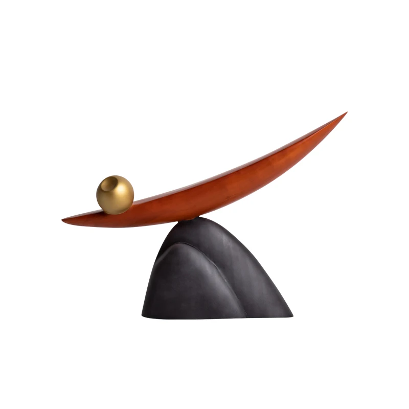 

HXL Hotel Sample Room Creative Abstract Boat Wooden Artwork Ornaments