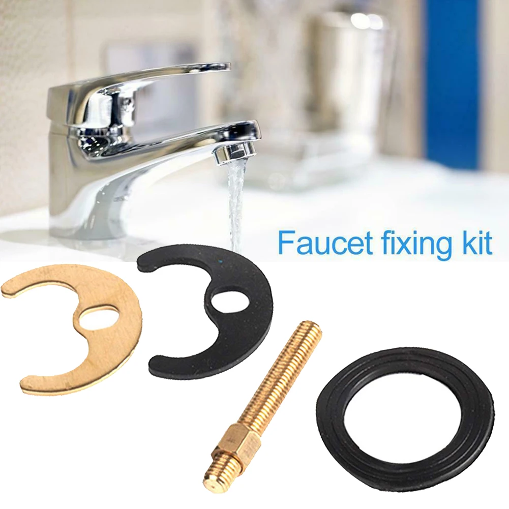 

Tap Fixing Set Copper + Rubber 55 X 10mm Bolt Pin Monobloc Basin Mount Kit Bracket Bolt Sink Kitchen Repair Faucet Kit Bathroom