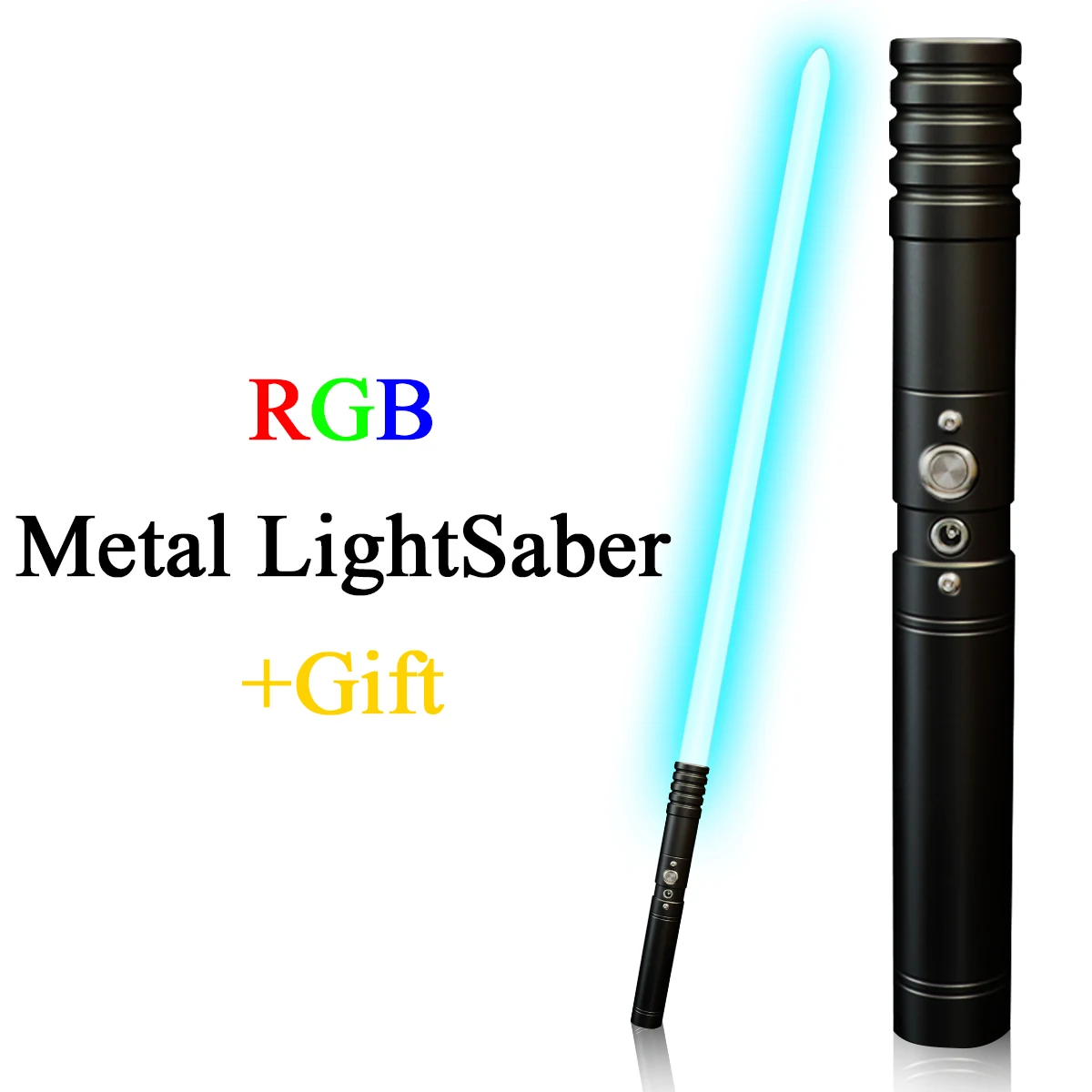 

Металлический световой меч RGB, тяжелый дуэлирующий лазерный меч, 7 цветов, меняющий цвет, световой меч FX Force, световой меч, светодиодный коспл...