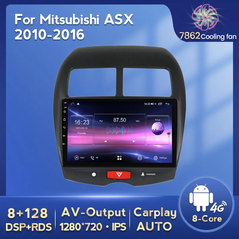 

Mekede android11 8G+128G Car Multimedia Radio GPS Navigation Player for Mitsubishi ASX 2010-2016 cooling fan carplay 4G LTE WiFi