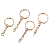 10pcslot screw eye pin key chain key ring keychain kc gold keyrings split rings with screw pin jewelry making accessories