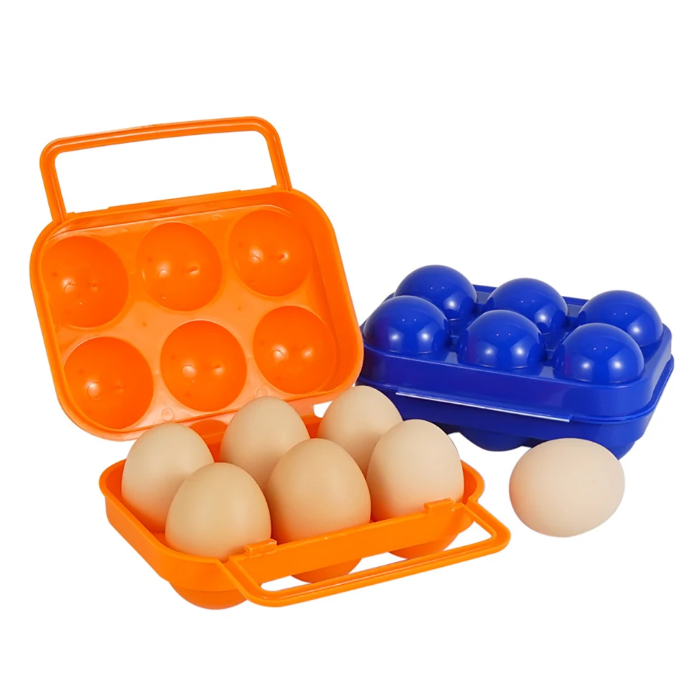 

2/4/6 Grid Egg Storage Box Container Portable Plastic Egg Holder for Outdoor Camping Picnic Eggs Box Case Kitchen Organizer