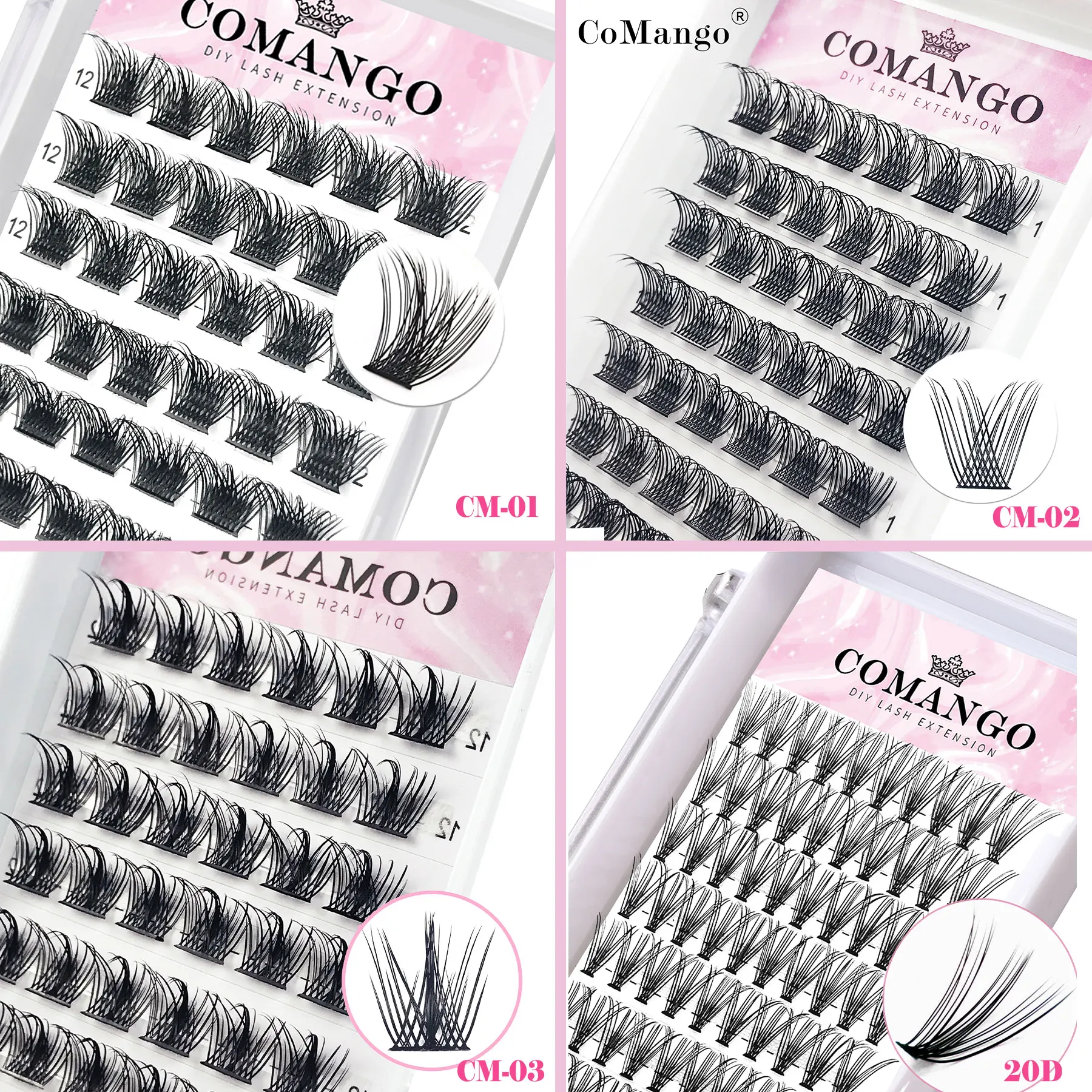 

Clusters Lashes Extension 60 Pcs DIY Makeup Luffy Natural Faux Lash Individual Volume Mink Dovetail Bundles Clusters Eyelashes