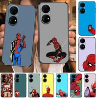 spider man comics phone case for huawei p50 p40 p30 p20 10 9 8 lite e pro plus black etui coque painting hoesjes comic fas