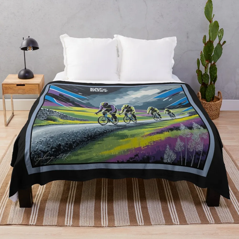 Велосипедное искусство - Moody Skies And Steep Climbs Одеяло Eat My Dust Мягкие декоративные