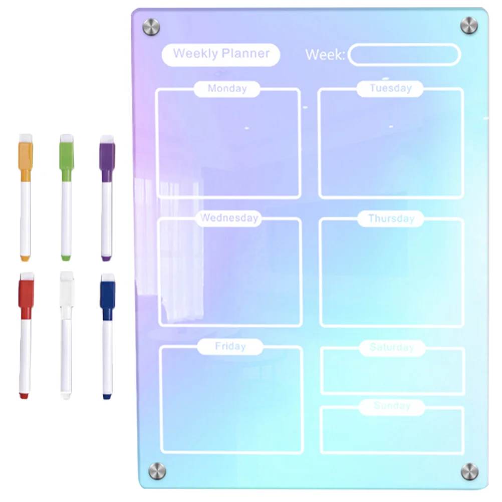 

Daily Planning Board Schedule Kitchen Planner Refrigerator Handwriting Pens Dry Erase Magnetic Weekly