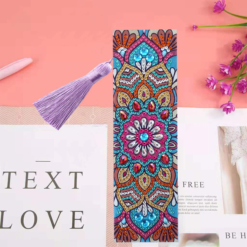 5D алмазная живопись изысканная кожа мандала закладки кисточки специальная форма