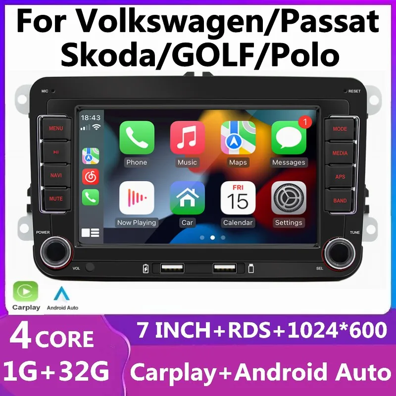 

Car Radio Android 10 For VW Volkswagen Polo/Tiguan/Golf 6 7/Passat/b7/b6/Jetta/Skoda/Octavia Seat CarPlay Multimedia Player