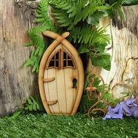 gift vintage decoration doll house wood ornament wooden craft micro landscape dollhouse garden miniature fairy elf door