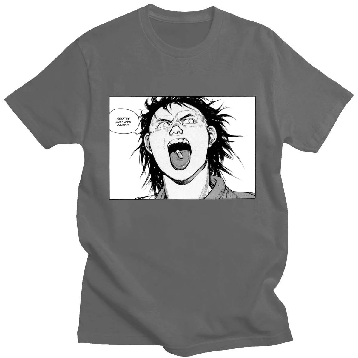 Забавная футболка Akira Мужская модная из чистого хлопка с рисунком манги женской