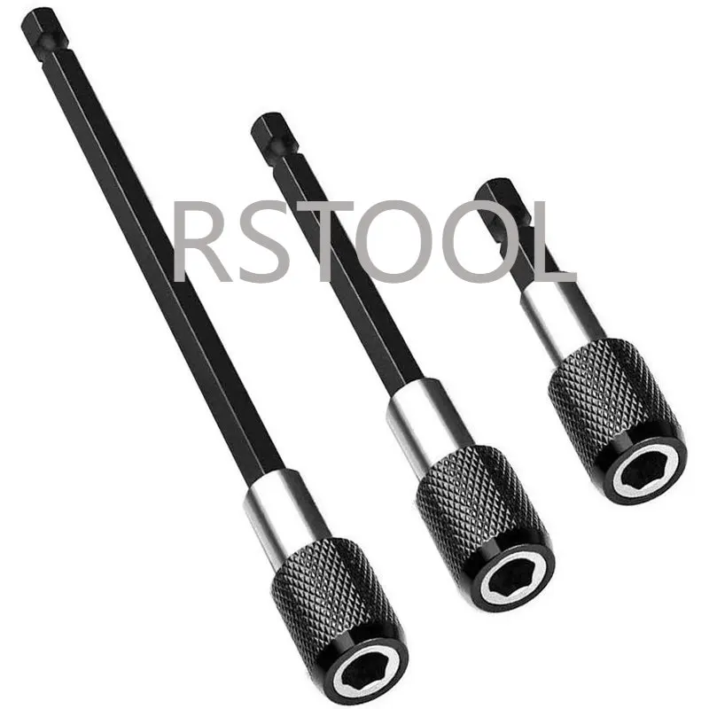 3Pcs 1/4 Inch Hex Shank Magnetic Nut Drill Bit Extension Quick Release Screwdriver Bit Holder Impact Driver Bits 2/4/ 6 Inch