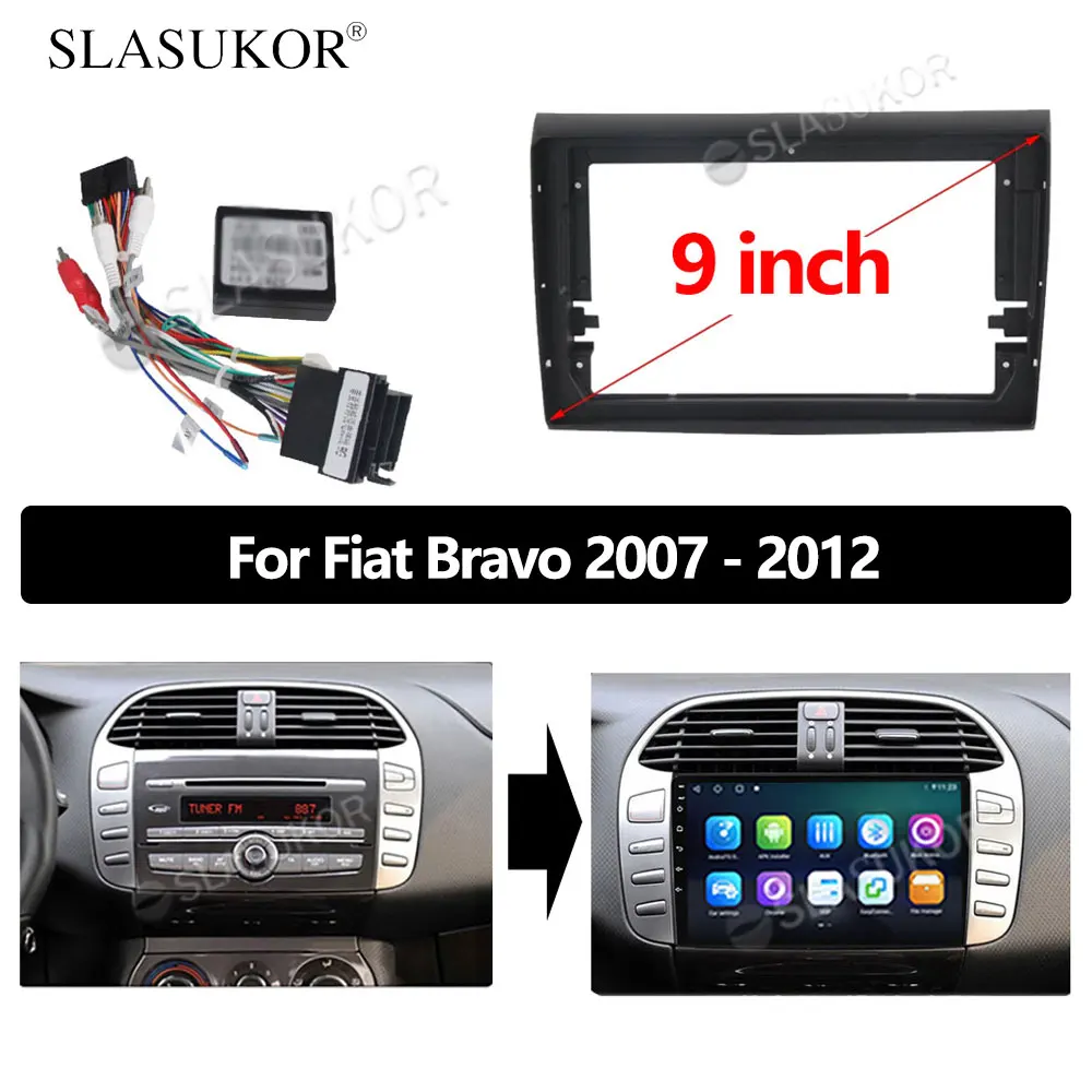 9 дюймов для Fiat Bravo 2007 2008 2009 - 2012 проводная плата управления CANBUS кабель