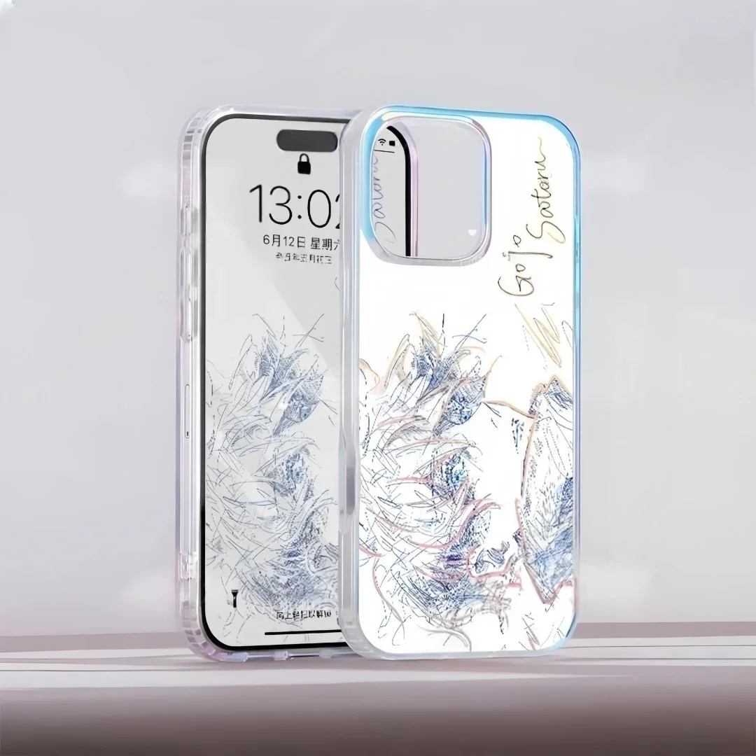 Фото 3D-чехол для телефона с изображением Сенсей Годжо из аниме для iPhone 12, 13, 14, 15, 16, 17 Pro Max Plus, 17ProMax, лазерная гравировка №5